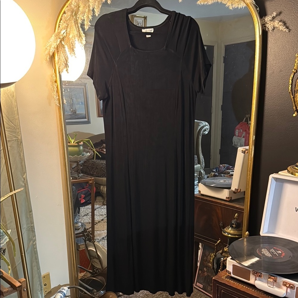 Coldwater Creek Mesh Knit Lounge Dress Cozy Casual